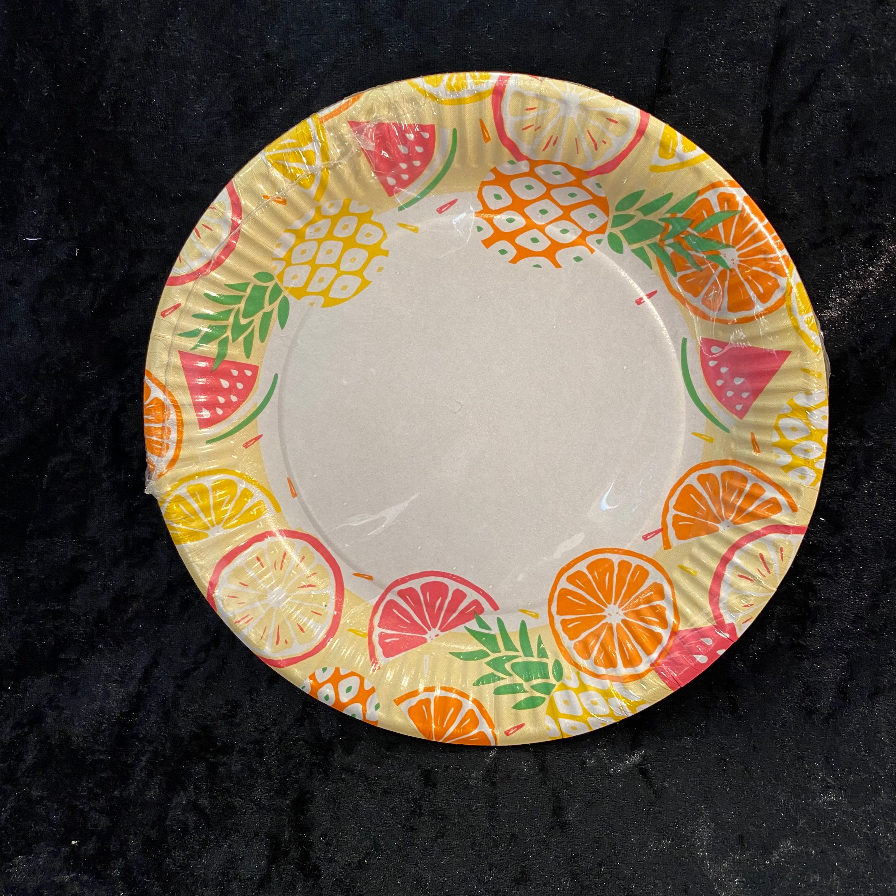 20 assiettes 23 cm carton Fruit