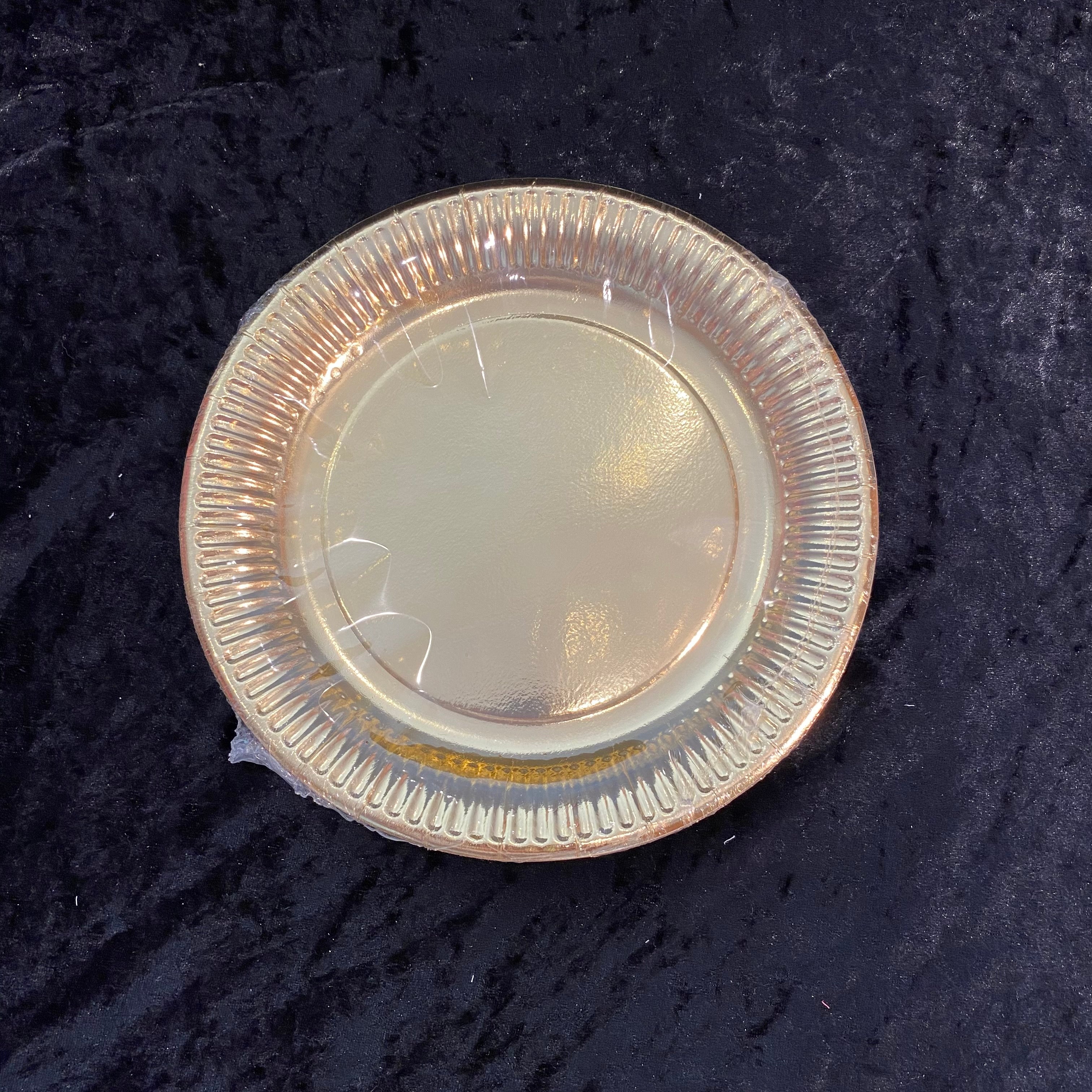 10 assiettes 23cm carton or