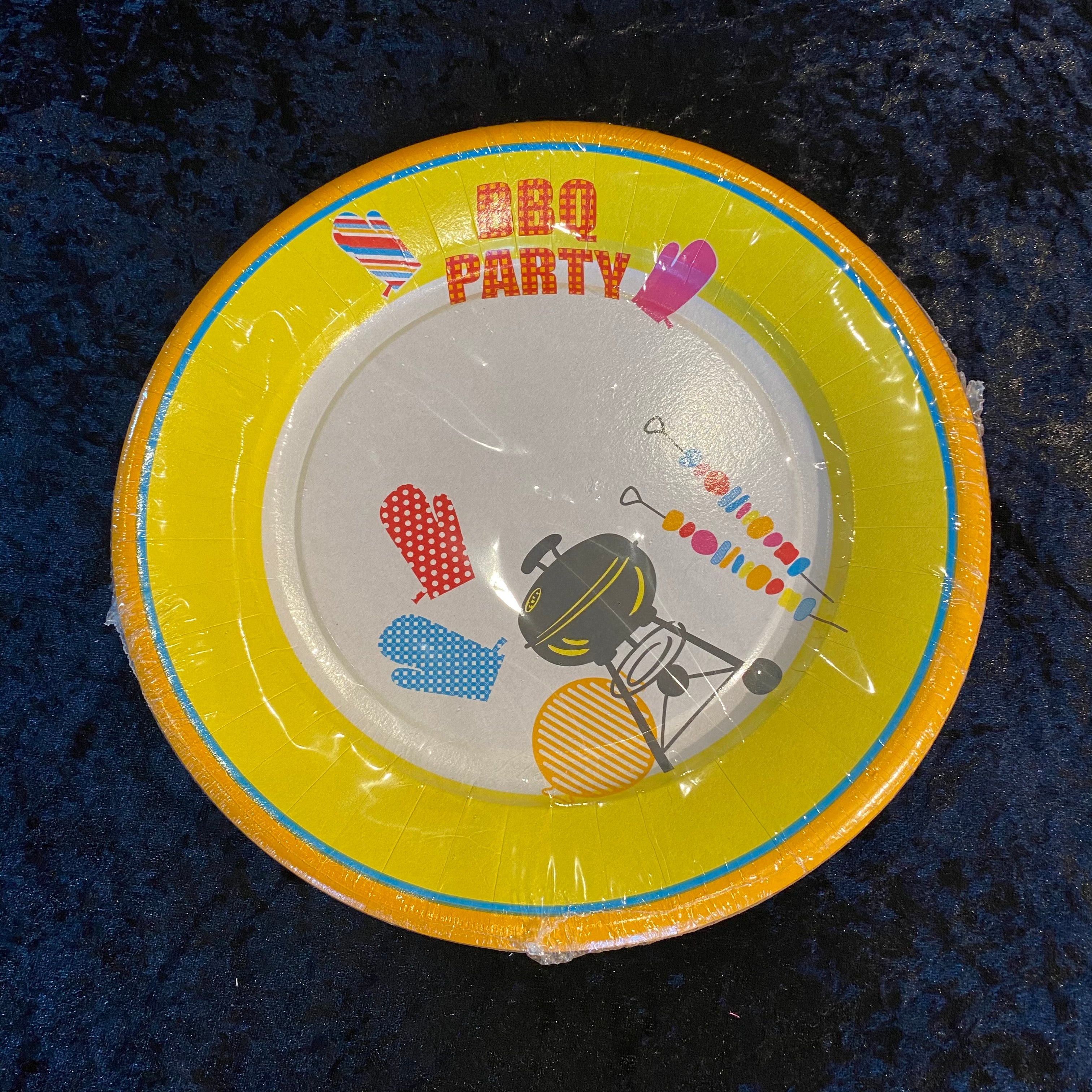 10 assiettes carton 27cm BBQ party