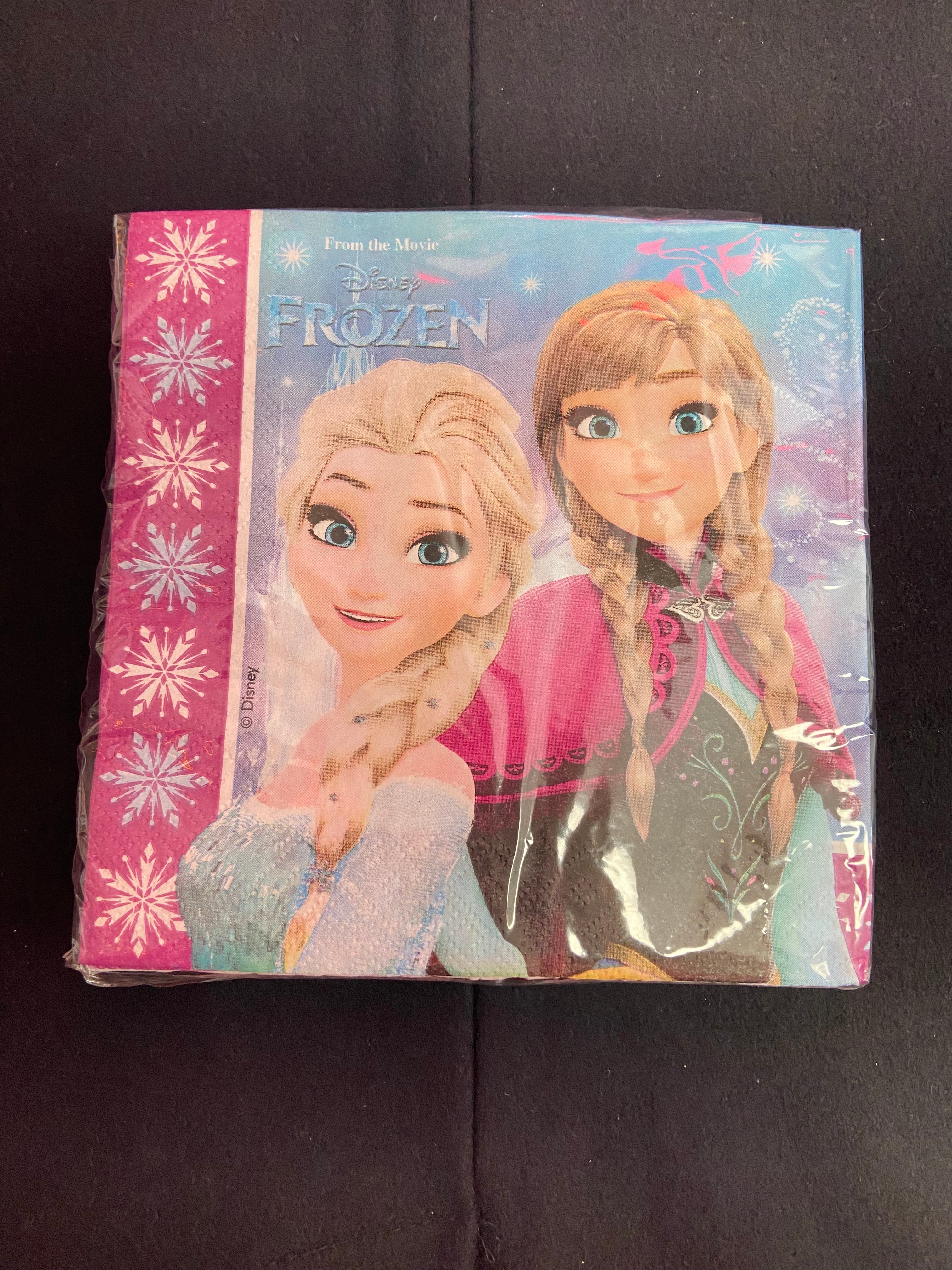 20 serviettes 2 plis 33x33cm Reine des Neiges