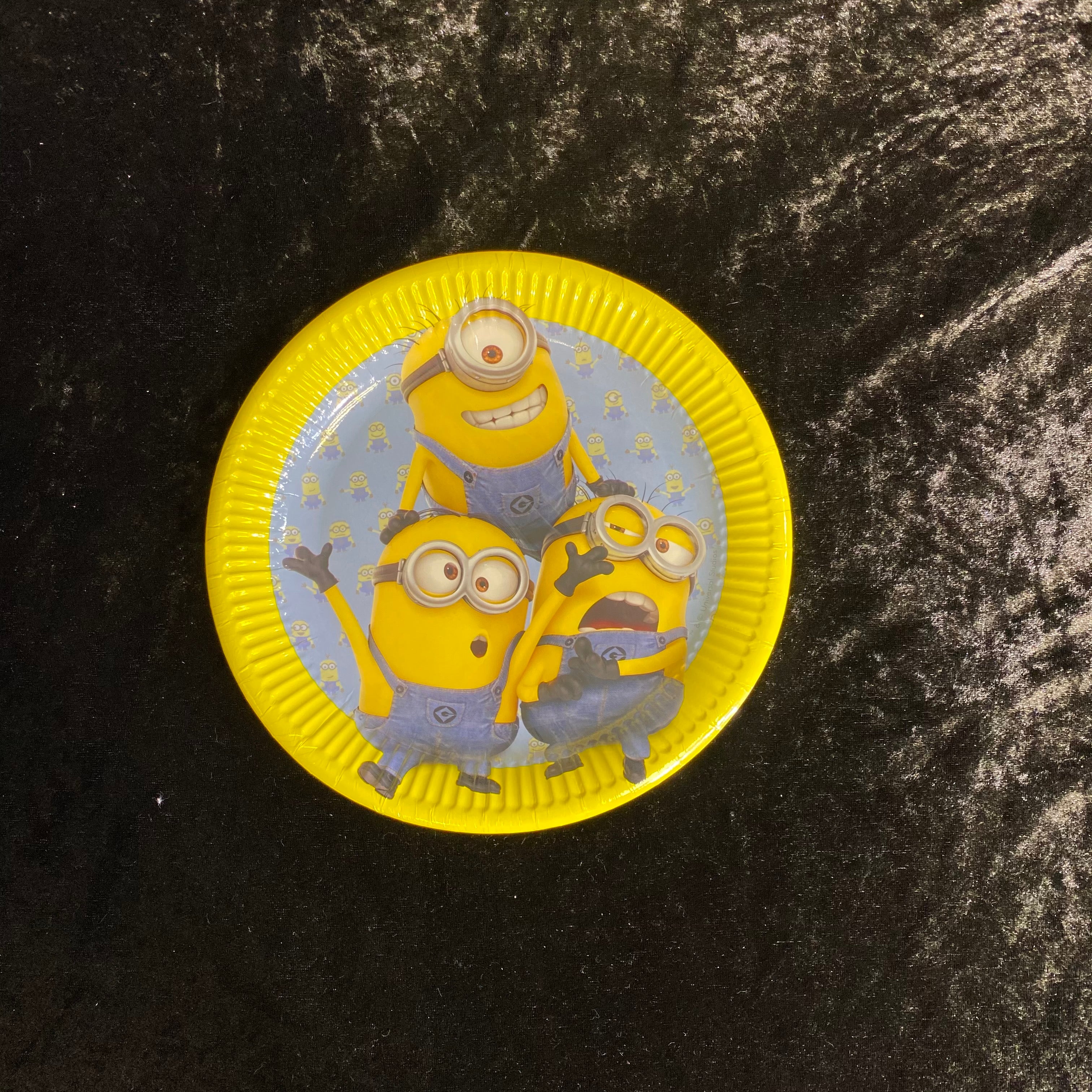 8 assiettes 23cm carton lovely minions