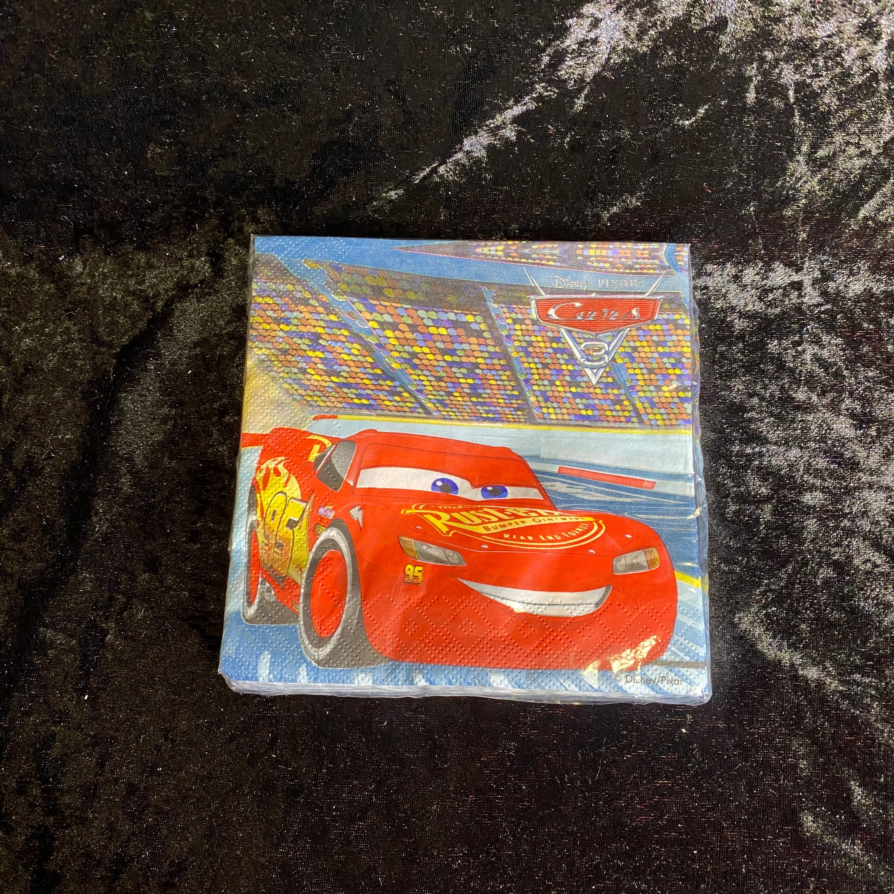 20 serviettes 2 plis 33x33cm cars 3