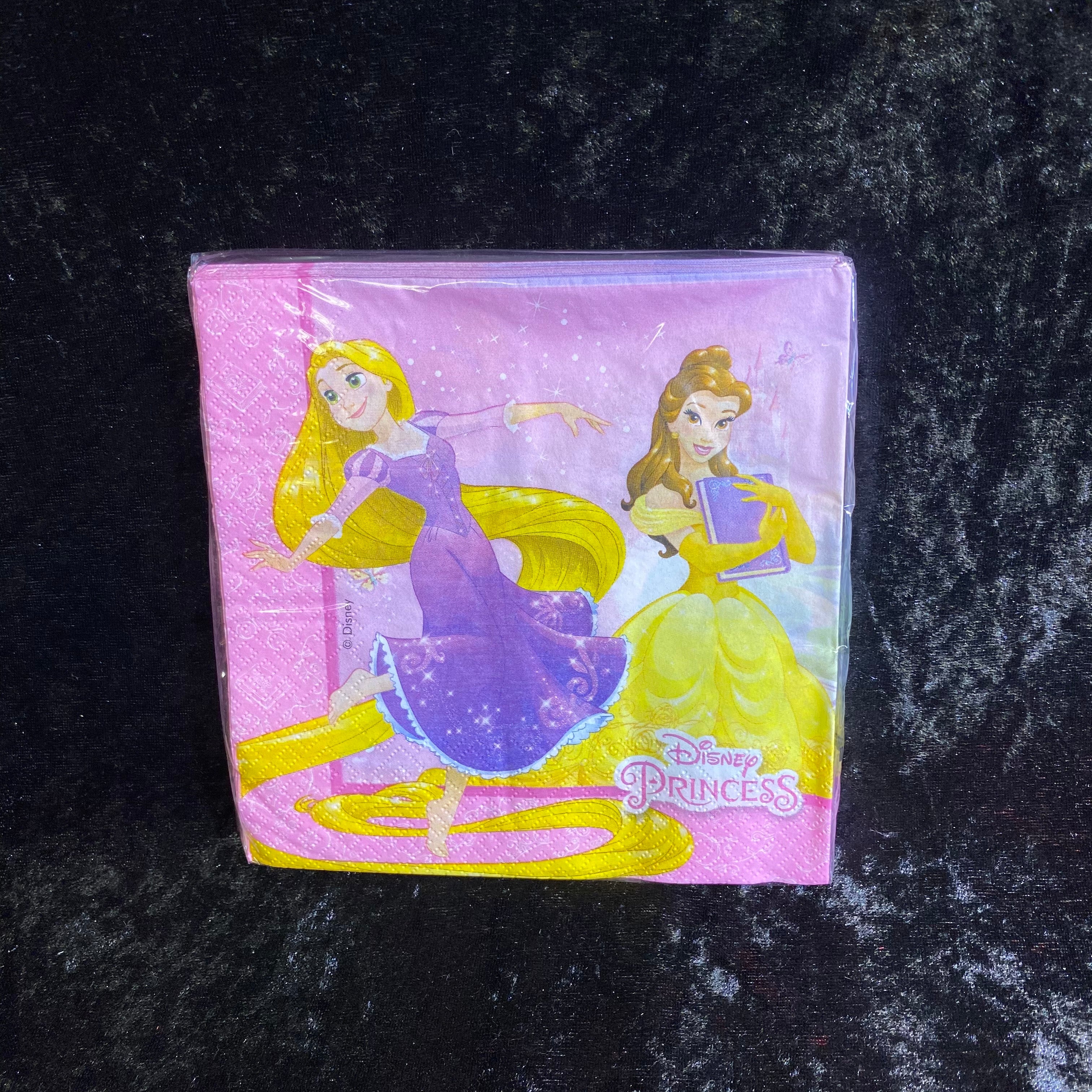 20 serviettes 2 plis 33x33cm princess heart strong