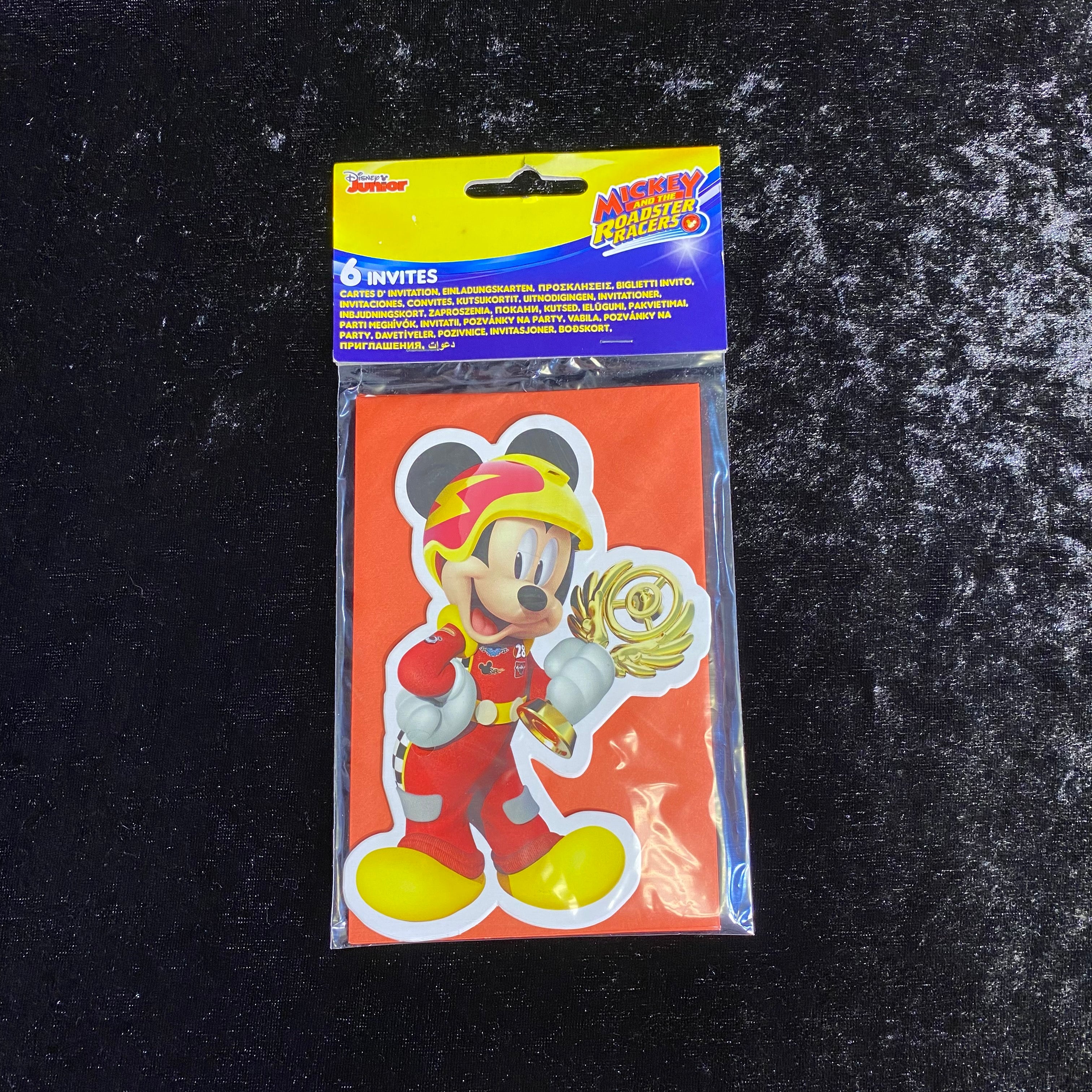 6 cartes invitations et enveloppes mickey