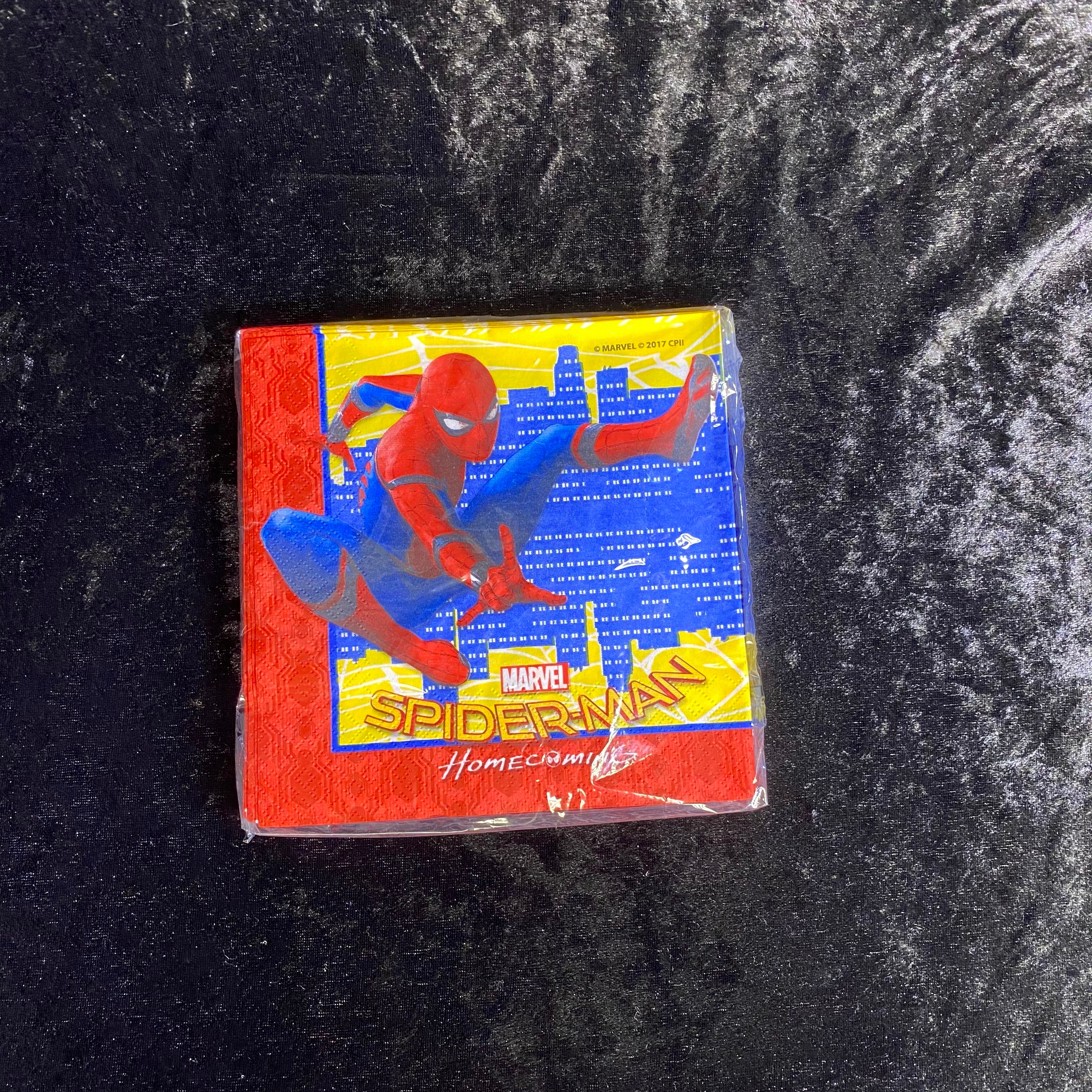 Lot de 20 serviettes 2 plis 33x33cm Spider-Man