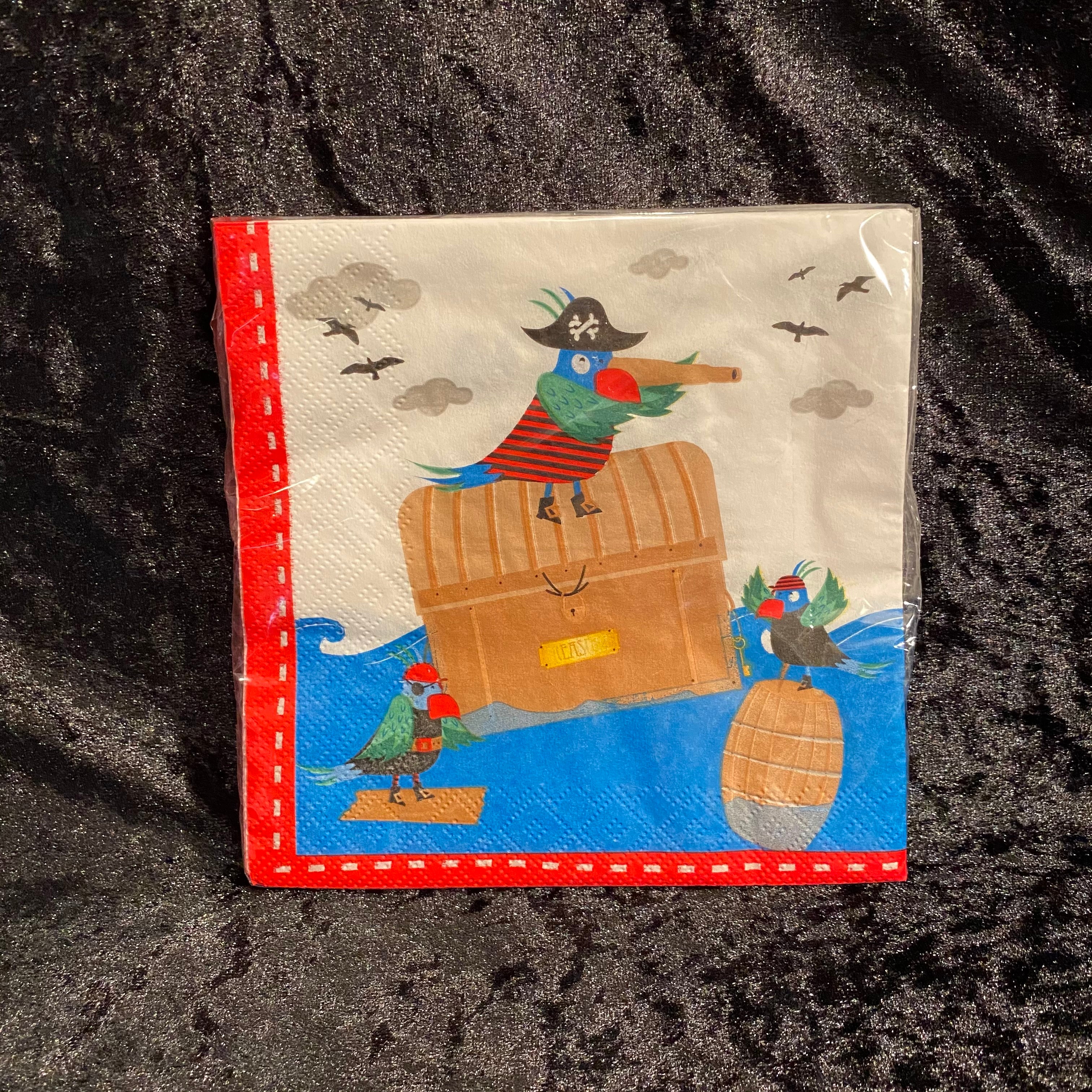 20 serviettes 2 plis 33x33cm pirates