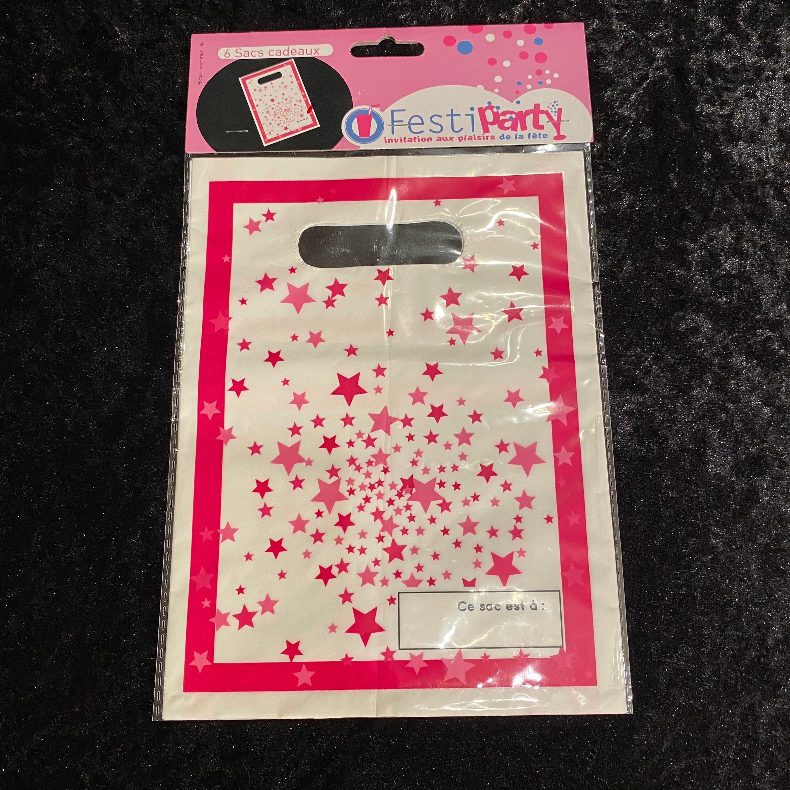 Lot de 6 sachets cadeaux pour anniversaire
