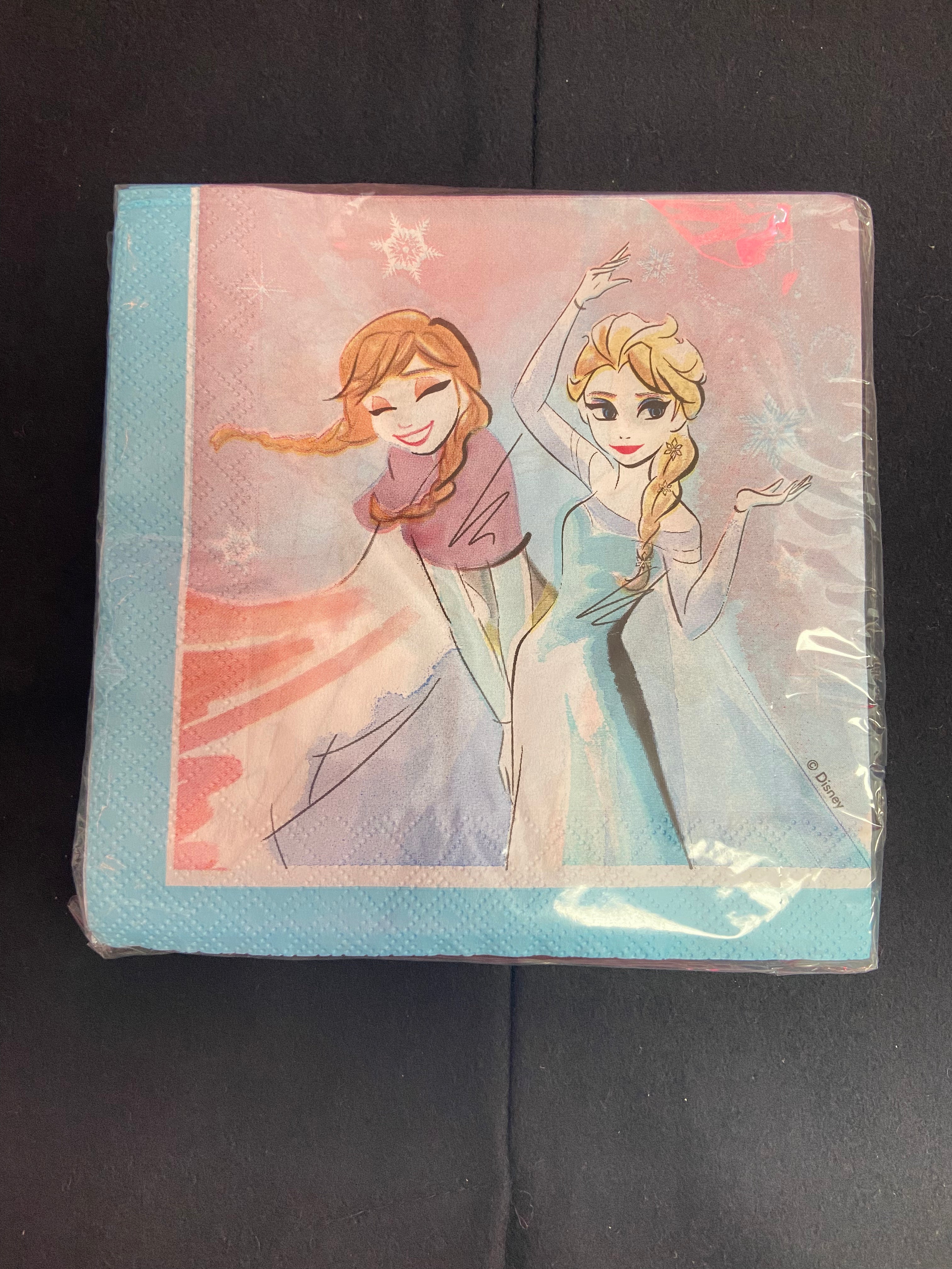 20 serviettes 2 plis 33x33cm Reine des Neiges
