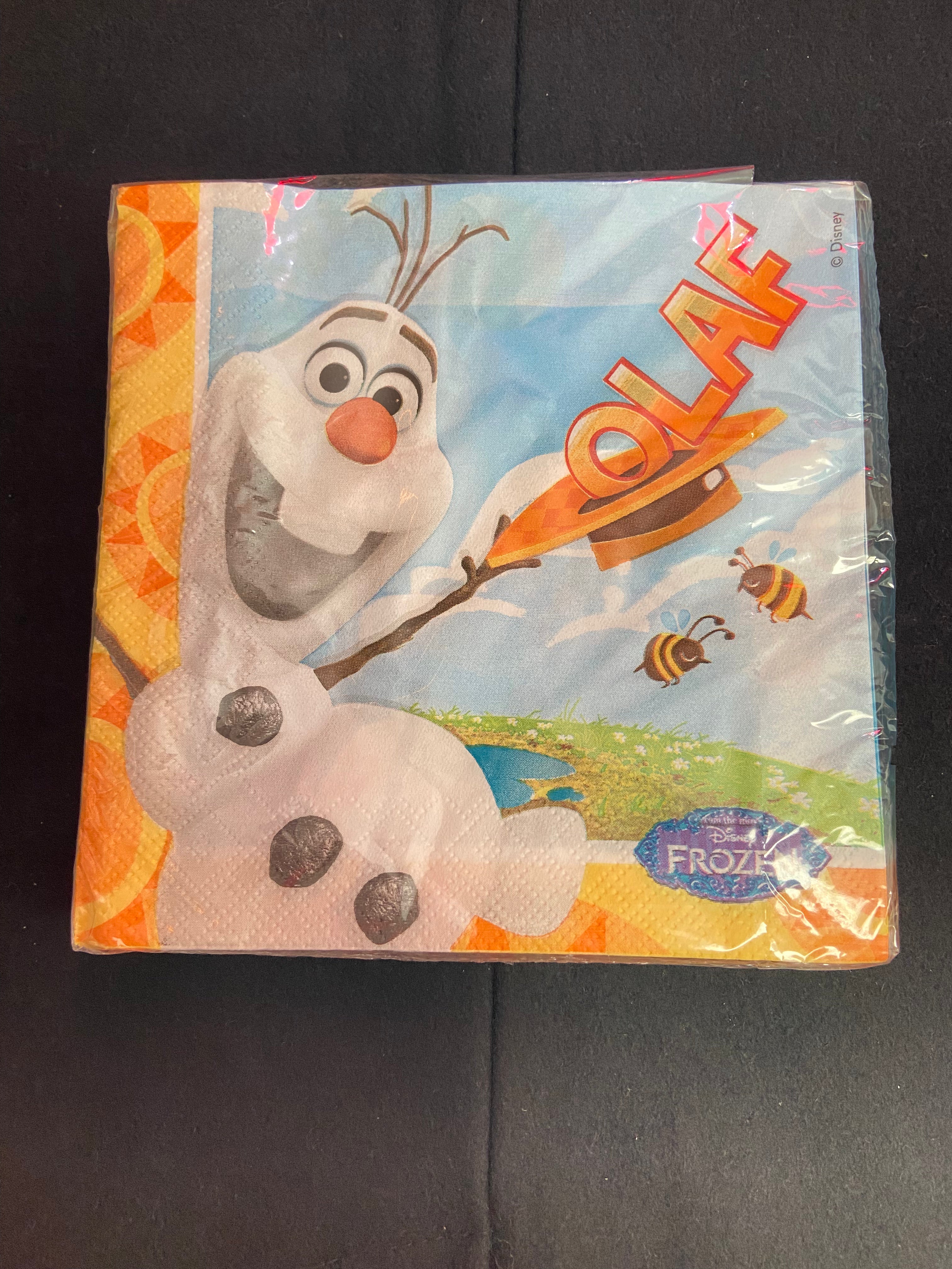 20 serviettes 2 plis 33x33cm Reine des Neiges