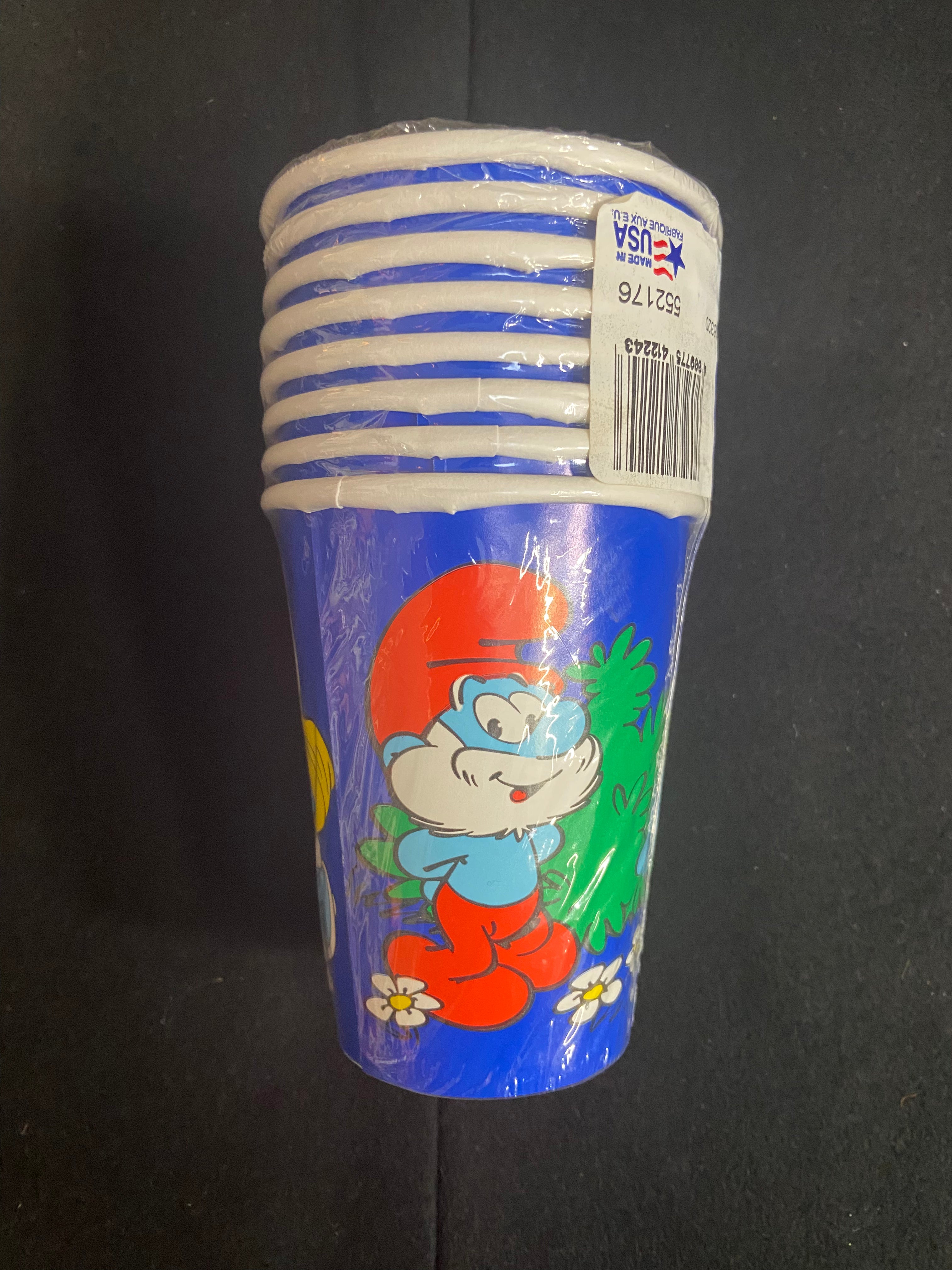 8 gobelets carton schtroumpfs 266 ml